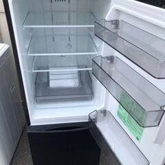 NO 284 🌈福岡市内配送設置無料✨🌈　東芝(TOSHIBA) 冷蔵庫 幅47.9㎝ 153L GR-U15BS(K) 2ドア 自動霜取り 右開きタイプ ひとり暮らし 省スペース 耐熱天板 2023年モデル セミマットブラック