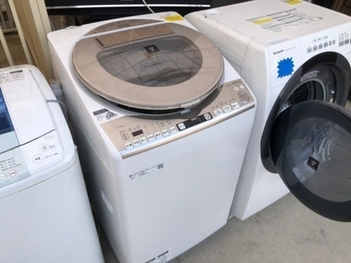 美品❗️2018年製 SHARP 8.0kg /4.5kg 洗濯乾燥乾燥機 ES-TX8BKS プリズマクラスター搭載