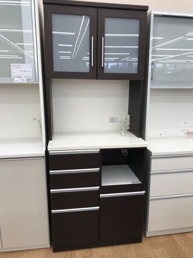 ☆ジモティ割あり☆ ニトリ 食器棚 ダークブラウン H201×W80×D51 ☆ジモティ割あり☆ ニトリ 食器棚 ダークブラウン H201×W80×D51