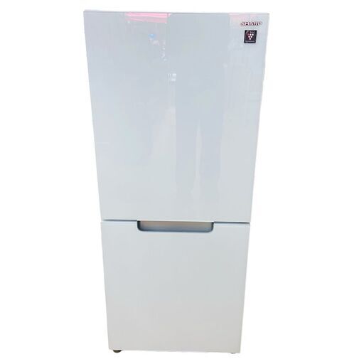 【REGASTOCK川崎店】SHARP シャープ ガラスドア 冷蔵庫 ラズマクラスター 両開き つけかえどっちもドア 2ドア 152L クリアホワイト SJ-GD15G-W 幅49.5cm