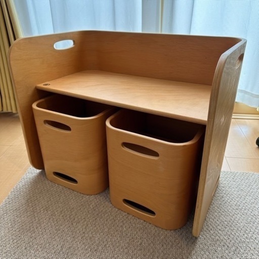 HOPPL(ホップル) コロコロチェア\u0026デスク コロコロチェア\u0026デスク3点セット ナチュラル