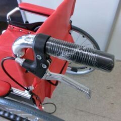 車いす 赤系 収納バッグ付き 折りたたみ 自走式 車椅子 レッド系 車