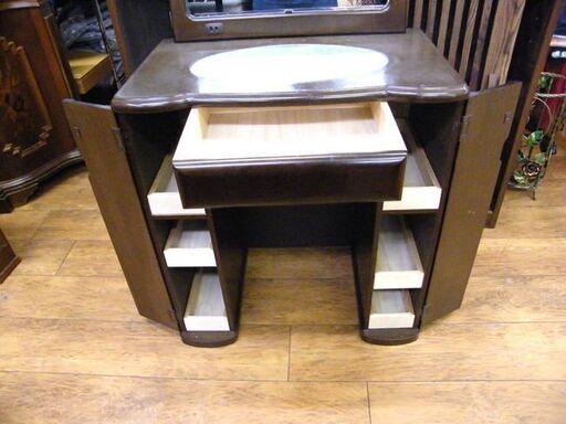 値下げ！OTSUKA 大塚家具 ドレッサー イス・照明付き 鏡台 収納付き 幅