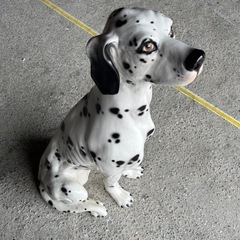 陶器　犬の置物　ダルメシアン