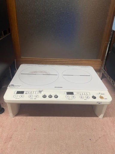 21年製　アイリスオーヤマ　IHクッキングヒーター　IHK-W12SV-W