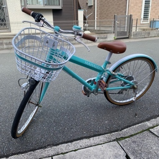☆商談中☆自転車 ジュニア スポーツタイプ　グリーン 22 型 外装6段 変速 女の子
