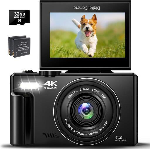 ✨新品未使用✨デジカメ デジタルカメラ 4K 64MP 30FPS コンパクト 撮影