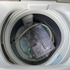 【2024年製】洗濯機 アクア ガラストップ　6kg AQUA　AQW-S6P -鋳物 薪ストーブ 簡易清掃済 引き取り可能 岡山