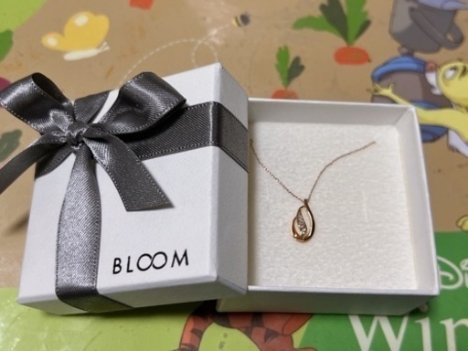 【ESTELLE】K10 ピンクゴールド ダイヤモンド しずく ネックレス【BLOOM】