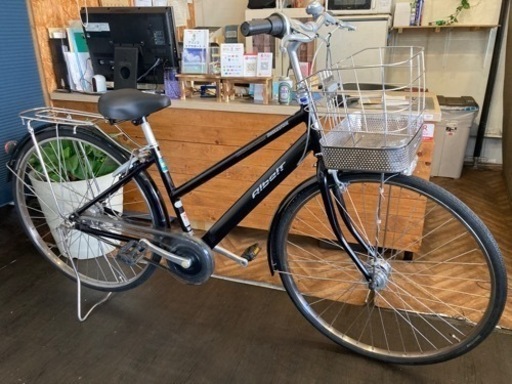 【BRIDGESTONEアルベルト 後輪チューブ新品！】一発2錠　 LEDオートライト　内装5段　27インチ自転車　ブラック