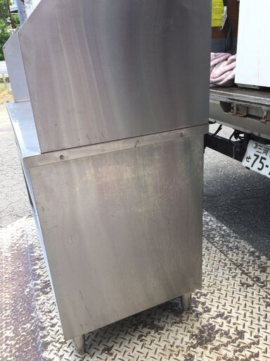 □12190□厨房機器 棚 台 食器棚 ステンレス 扉付き 店舗用品 横幅