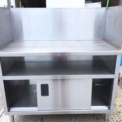 ■12190■厨房機器 棚 台 食器棚 ステンレス 扉付き 店舗用品 横幅120cm 飲食店 業務用 厨房機器 □12190□厨房機器 棚 台 食器棚 ステンレス 扉付き 店舗用品 横幅