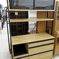 北海道 千歳市/恵庭市 近郊配送 古賀家具 食器棚 コテツ 124 オープン 