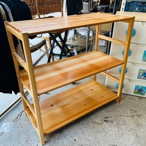 《売約済》【武蔵小山店】　無印　無印良品　MUJI オープンシェルフ　シェルフ　棚　ラック　ユニットシェルフ　パイン材　パイン　無垢材　木製　カントリー　ナチュラル