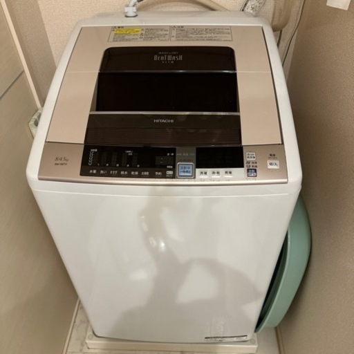 【受け渡し者決定】洗濯機　8.0kg ビートウォッシュ　2015年製