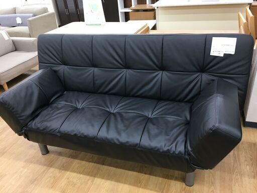 ★ジモティ割あり★ ニトリ　NITORI ソファーベット ブラック W×D×H クリーニング済み SJ6182