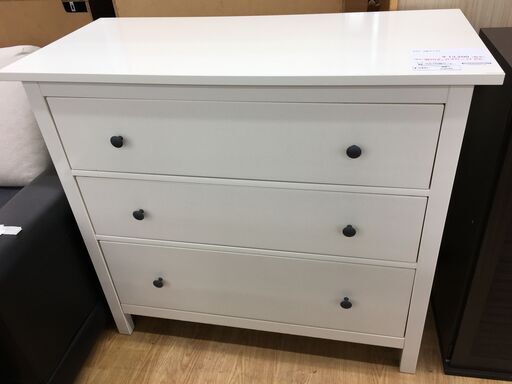 ★ジモティ割あり★ IKEA　イケア 3段チェスト ホワイト W108×D50×H96 クリーニング済み SJ6183