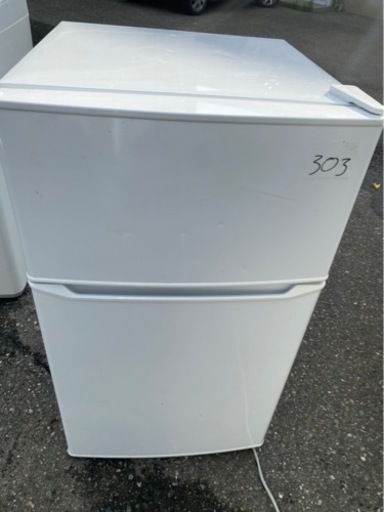 NO303 福岡市内配送設置無料✨　2019年　ハイアール 85L 2ドア冷蔵庫（直冷式）ホワイト【右開き】Haier JR-N85C-W