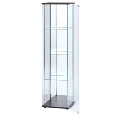 不二貿易 コレクションケース フィギュアケース 4段 幅42.5×奥行36.5×高さ162cm ブラウン 背面ミラー 　2個セット