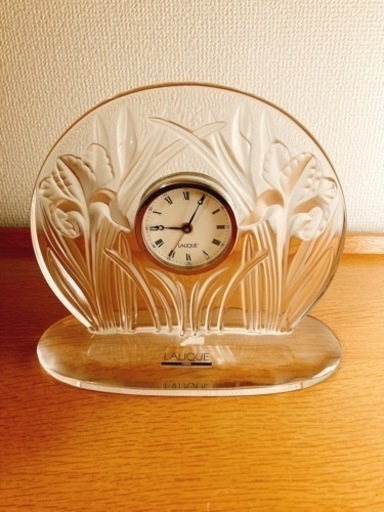 ラリック　置き時計　LALIQUE アイリス