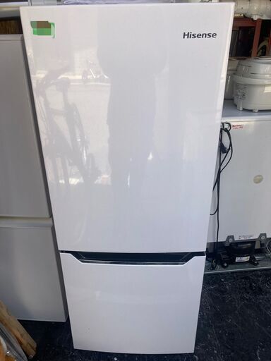 ☆中古￥11,800！Hisense　150㍑2ドア冷蔵庫　家電　2019年製　HR-D15C型　幅48㎝ｘ奥行60㎝ｘ高さ123㎝　【BG123】