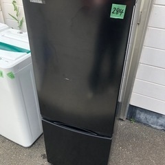 NO 284 🌈福岡市内配送設置無料✨🌈　2023年式東芝(TOSHIBA) 冷蔵庫 幅47.9㎝ 153L GR-U15BS(K) 2ドア 自動霜取り 右開きタイプ ひとり暮らし 省スペース 耐熱天板 2023年モデル セミマットブラック