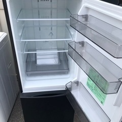 NO 284 🌈福岡市内配送設置無料✨🌈　2023年式東芝(TOSHIBA) 冷蔵庫 幅47.9㎝ 153L GR-U15BS(K) 2ドア 自動霜取り 右開きタイプ ひとり暮らし 省スペース 耐熱天板 2023年モデル セミマットブラック