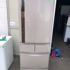 NO 283🌈福岡市内配送設置無料✨🌈  R-K42F-T 冷蔵庫 ビッグ&スリム60 ソフトブラウン [5ドア /右開きタイプ /401L]