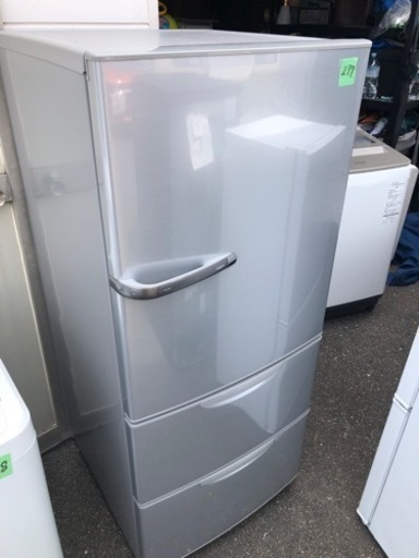 NO 277  福岡市内配送設置無料✨  AQUA アクア 冷蔵庫（272L・右開き）ブライトシルバー AQR-271C（S）