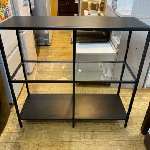 7/28値下げしました！ブラックIKEA VITTSJO オープンラック 棚 ディスプレイ シェルフユニット イケア ヴィットショー NO.1166