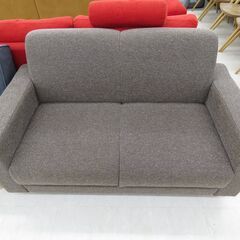 北海道 千歳市/恵庭市 近郊配送 2Pソファ ブラウン 2人掛け 布 店頭で