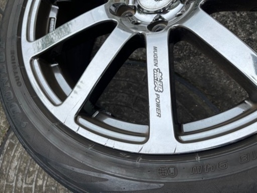 無限 ホイール MUGEN NR18×7.5J+55PCD114.35H18インチメッキ4本235/45r18 ダンロップ (MY)  本宮のタイヤ、ホイールの中古あげます・譲ります｜ジモティーで不用品の処分