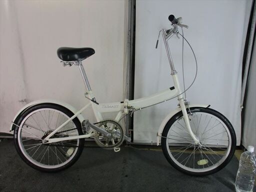 D648★8000円★　折りたたみ中古自転車【白　20インチ 】