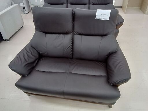 ★ジモティ割あり★ NITORI ソファー(NITORI　KOTEI3) 黒 W128×D72×H94 クリーニング済み TC3934