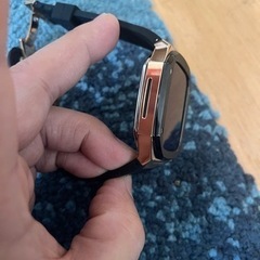 Apple Watch Series 7 GPSモデル45mm カスタム重量ゴールドケース装着