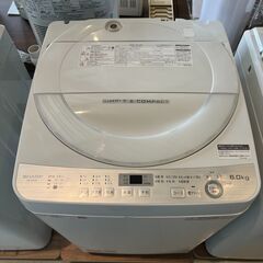 🍃シャープ SHARP 全自動洗濯機(6.0kg)🍃 ホワイト系 ES-GE6B-W 2018年製🩵 小牧市　岩倉市 リサイクルショップ ♻️こぶつ屋