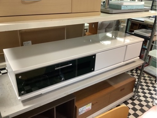 【リサイクルサービス八光】幅150.9cm　株式会社スマートアイ　エナメルホワイトテレビボード