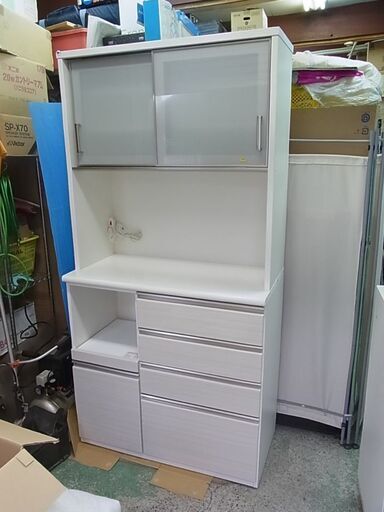 NITORI　ニトリ　キッチンボード　Nポスティア　100KB WH　ホワイト　白　コンセント2箇所