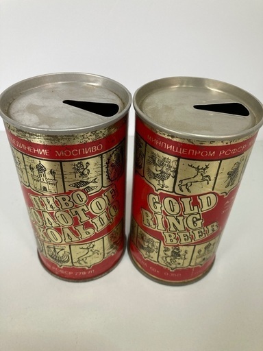 ソビエトの缶ビール　スチール製　1970頃