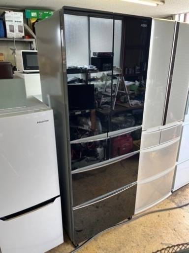 激安6ドア!! 400L AQUA AQR-FG40A(K) 2012年 家具 収納家具 食器棚、キッチン収納