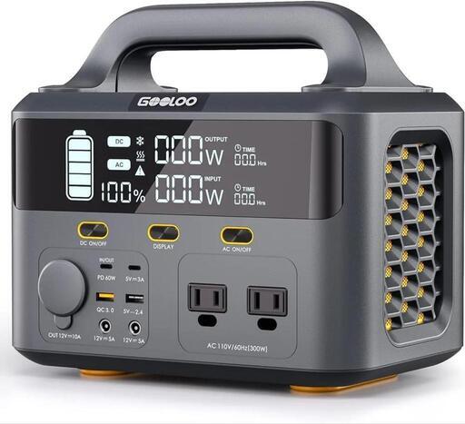 ポータブル電源 大容量 299Wh/83200mAh ポータブルバッテリー AC300W