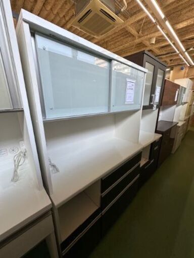 【ドリーム川西店御来店限定】 松田家具 オープンボード ホワイト H1790×W1170×D485 クリーニング済み 【2001245255600616】