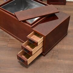 ≪yt1507ジ≫ 江戸火鉢 関東長火鉢 現状品 関東火鉢/猫板/角火鉢/角型/箱火鉢/囲炉裏/火櫃/火桶/酒燗/古民具/レトロ/骨董/中古家具/宮城県仙台市 60707-12