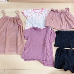 【停止中】 7着　100 +90オマケ　女の子　夏服　半袖　ショ...