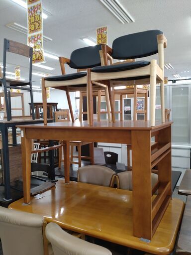 「ジモティー見た」で5％OFF！【2人掛けダイニングセット】コスパクリエーション　2人掛けダイニングセット テーブルセット 伸長式テーブル :ブラウン✕ブラック