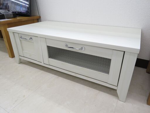 北海道 千歳市/恵庭市 近郊配送 テレビ台 テレビボード アイボリー系 店頭でのお受渡し大歓迎