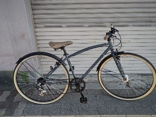 美品☆27吋シティクロスバイク 6speed/LEDオート/マットグレー