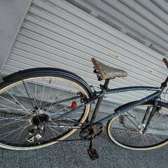 美品☆27吋シティクロスバイク 6speed/LEDオート/マットグレー