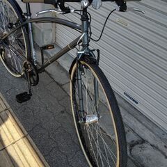 美品☆27吋シティクロスバイク 6speed/LEDオート/マットグレー