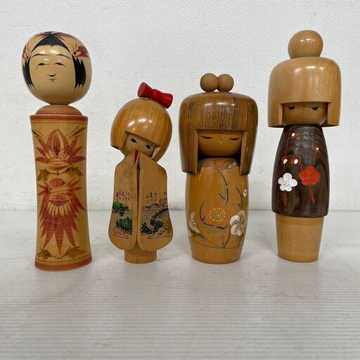 こけし 4個セット まとめ 創作こけし J0167